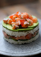 gateau sushi saumon ,noel