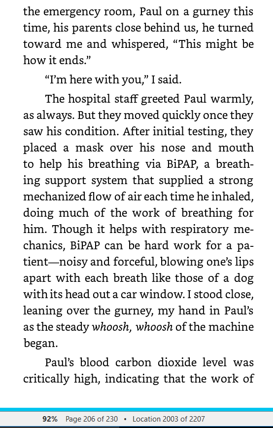 Bioethics "When Breath Air" Readings, quiz, and discussion