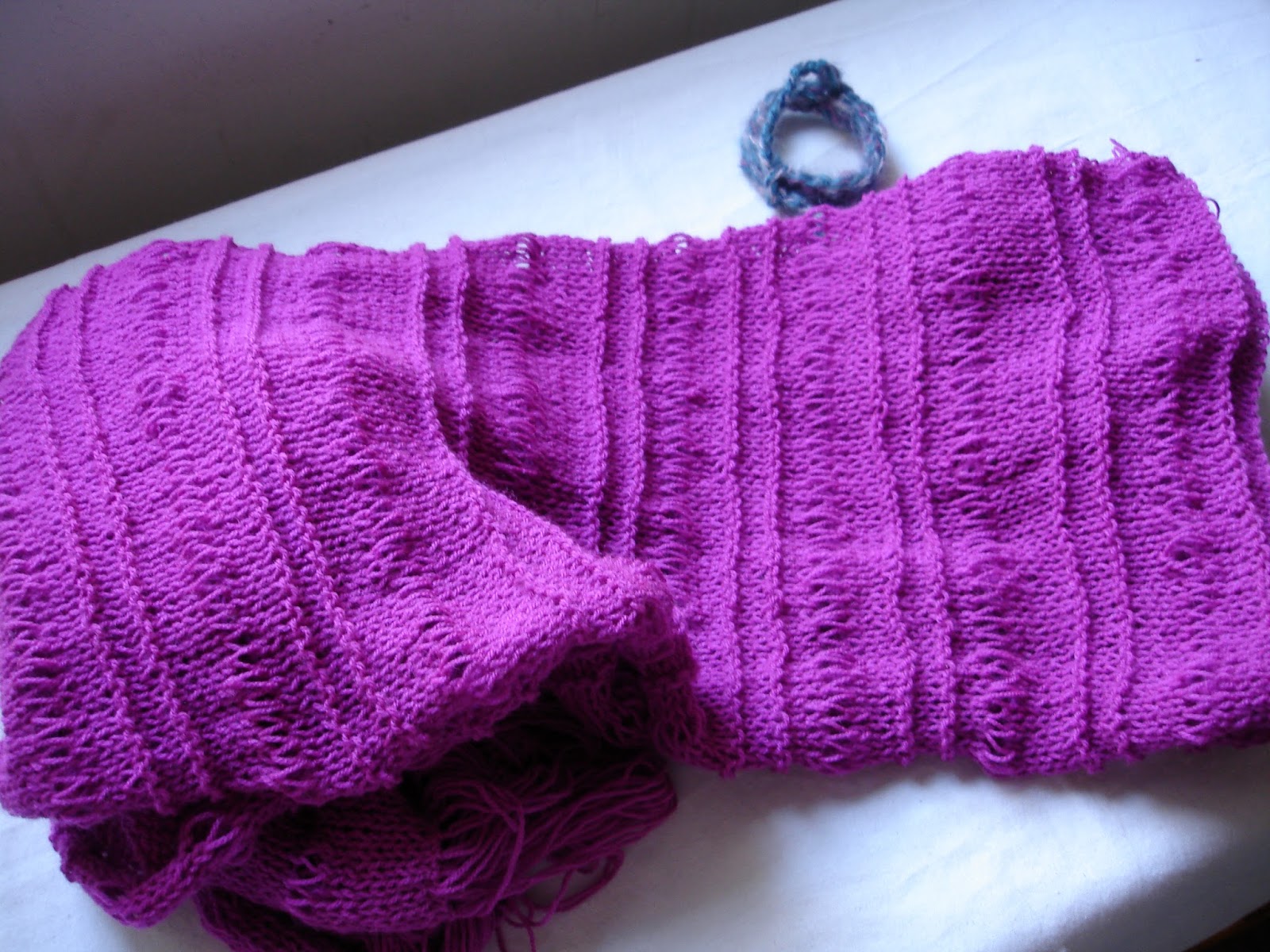 bufanda de dos agujas