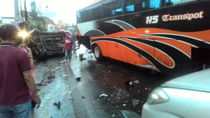 Kecelakaan Beruntun di Turunan Selarong Desa Cipayung, Bogor