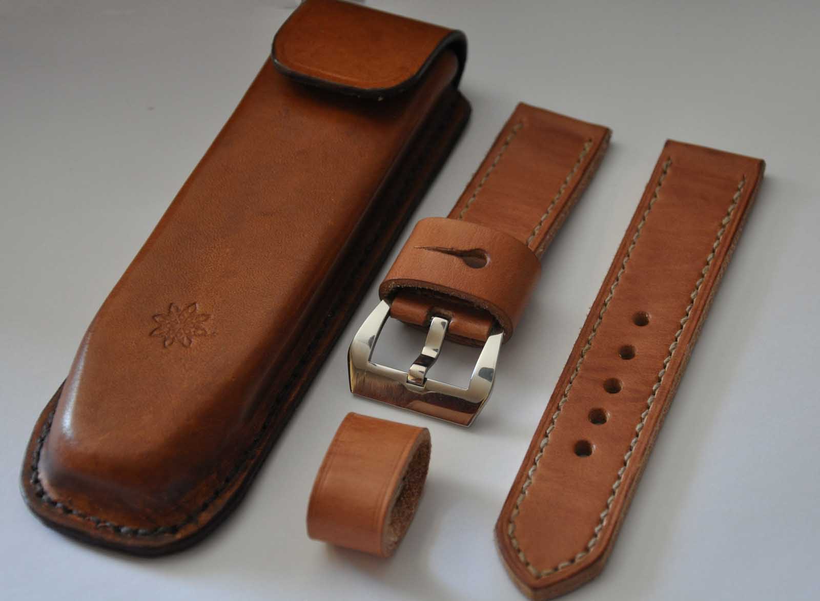CentaurStraps Handmade leather watch straps Vintage ammo style