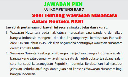 Contoh Soal Essay Beserta Jawabannya Pkn Tentang Wawasan Nusantara Mencari Jawaban