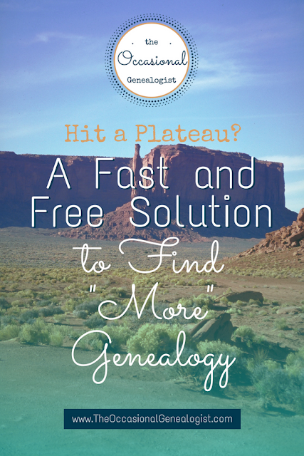 Research stuck? Are you sure there's more out there? How do you find more genealogy? There's a surprisingly easy way to find more family history information. Learn more in this post. | The Occasional Genealogist #genealogy #familyhistory