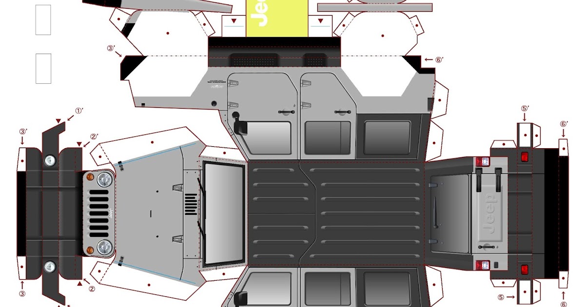 SP. Papel Modelismo PaperCraft Jeep Wrangler