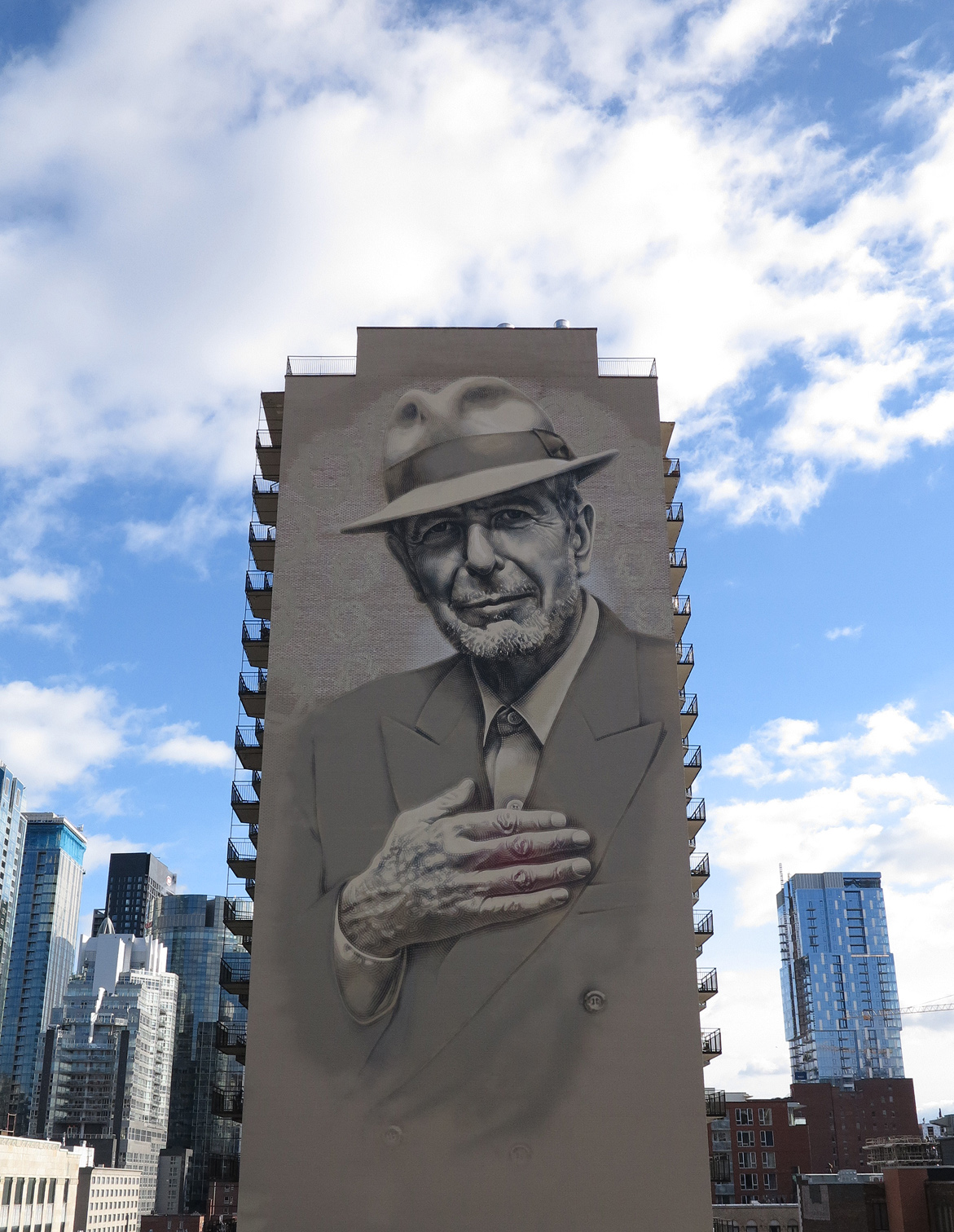 MAC ART "Tower of Songs" Leonard Cohen mural for the City of Montreal
