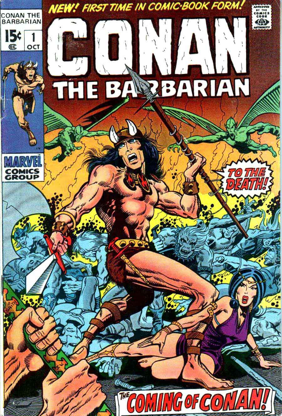 Conan the Barbarian #1 Barry Smith marvel key issue 1970s bronze age comic book cover - 1st appearance