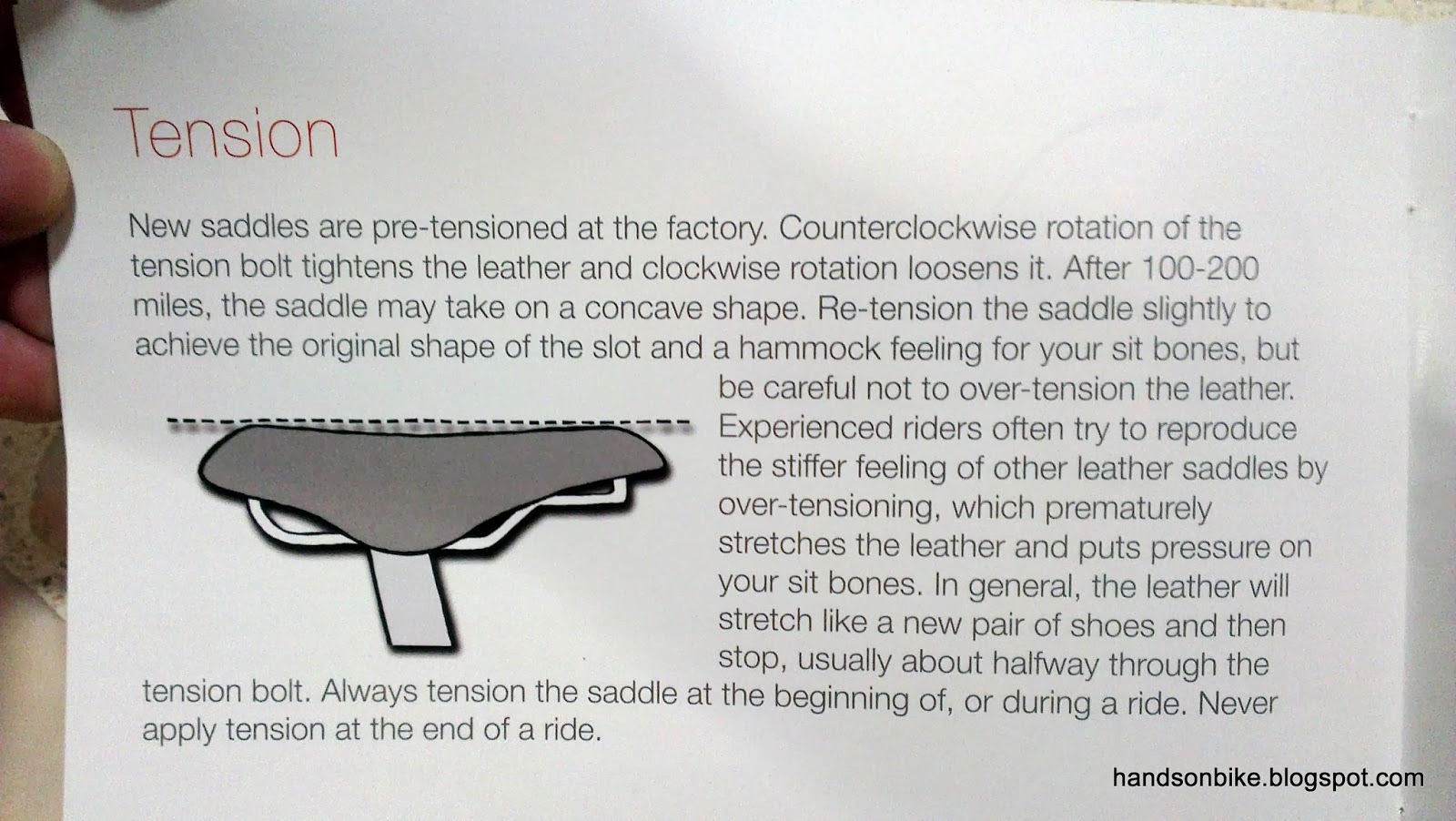 Hands On Bike Selle Anatomica Watershed Leather Saddle