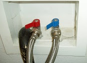 Both the cold and hot water hoses are installed