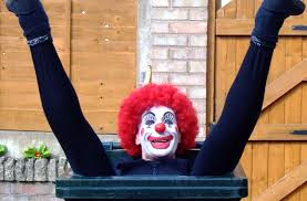 clown in bin