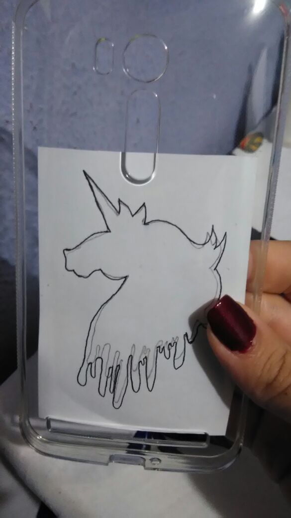 Como fazer uma capa pra celular de unicórnio com glitter | Otakórnio