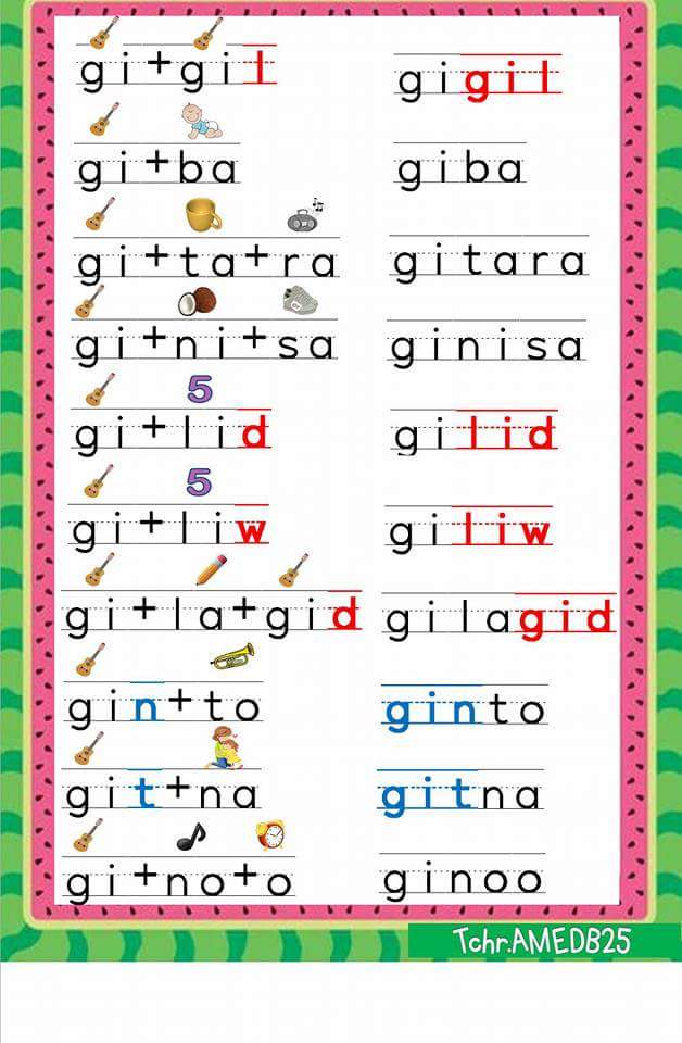 Picture Reading Booklet for Kindergarten