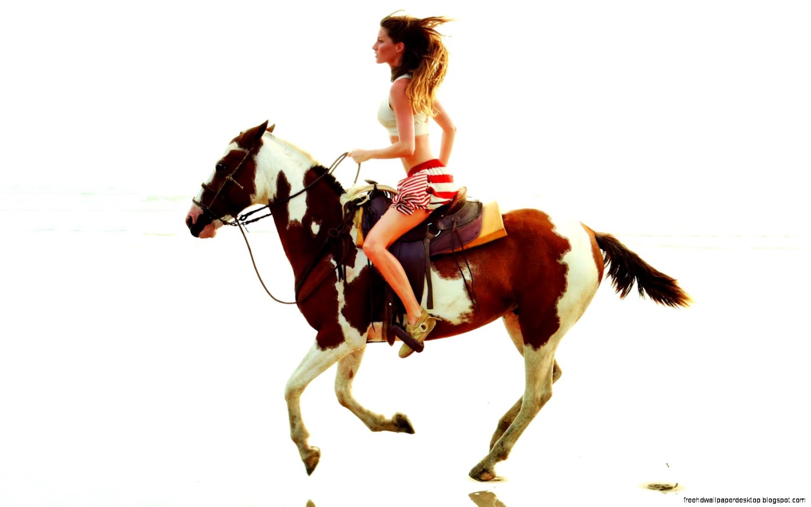 Gisele Bundchen On Horse