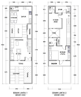 Sketsa Rumah Minimalis 2 lantai