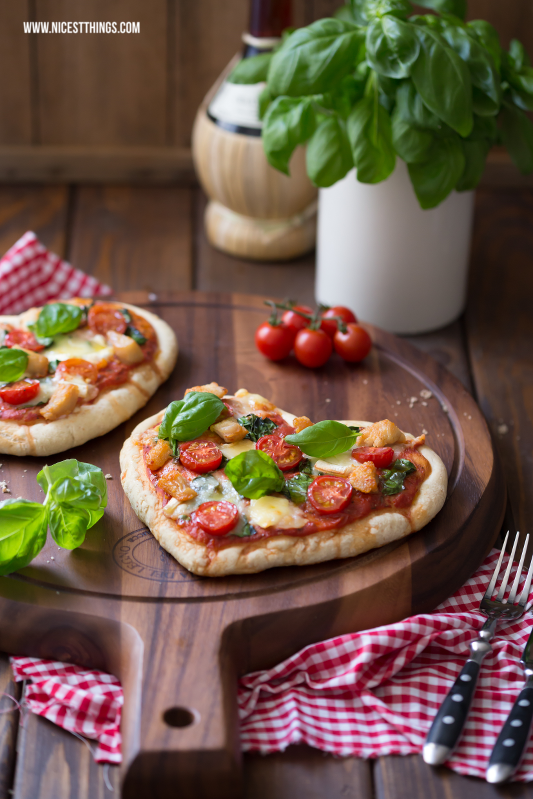 Pizza Herz / Herzpizza mit Géramont und Hähnchen - Nicest Things