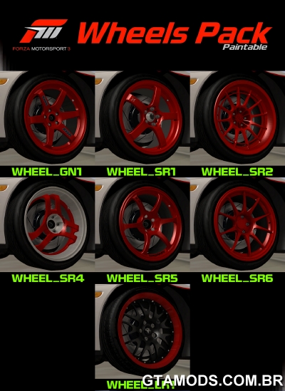 FM3 Wheels Pack Paintable