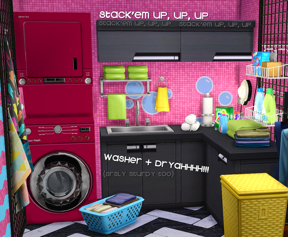 Sims 4 CC's The Best Washer & Dryer by Binaries & Plumbots