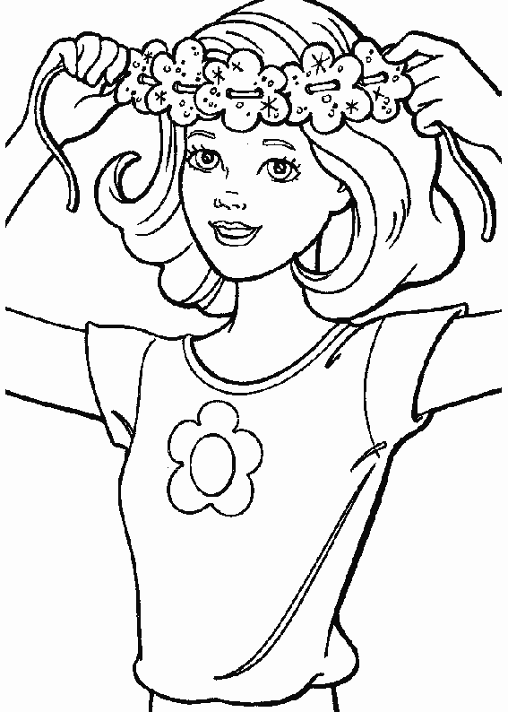Desene cu Barbie de colorat, imagini și planșe de colorat