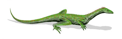 reptilia del triasico Macrocnemus