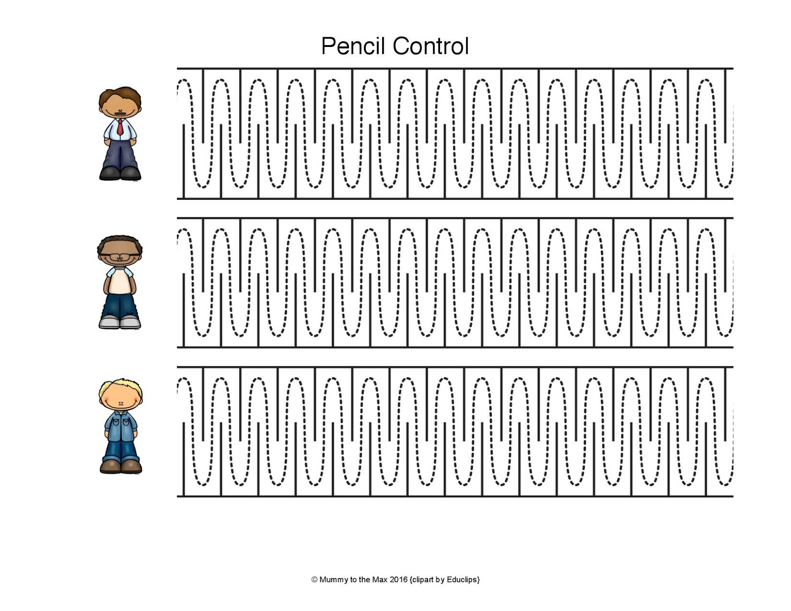 Pencil Control & Free Printable MUMMY TO THE MAX