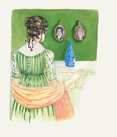 Lizzy Bennet on her tour of Pemberley by Jane Odiwe   from Be More Jane by Sophie Andrews © CICO Books