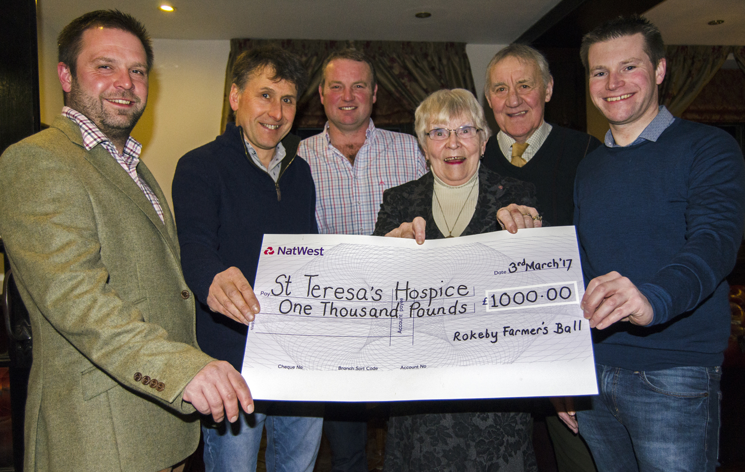 Teesdale Mercury Annual Rokeby Farmers' Ball raises £1,000 for hospice