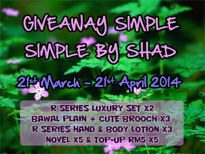 Giveaway Simple-Simple by Shad