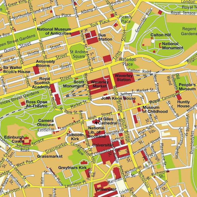 Edinburgh center map