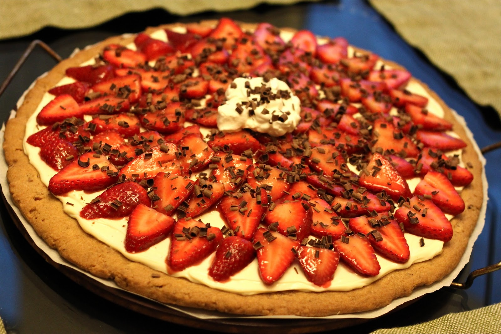 Pink and Poppy Strawberry Pizza