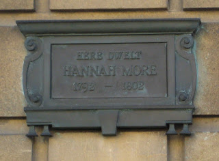 Plaque outside Hannah More's home in Bath