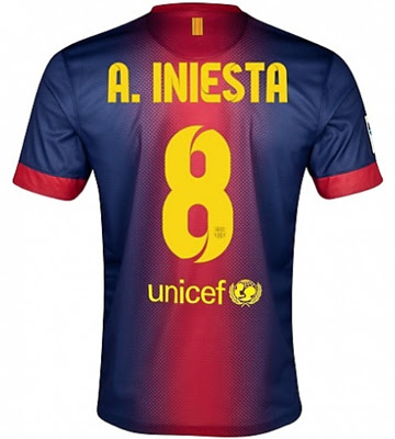 Iniesta camiseta FC Barcelona 2012 2013