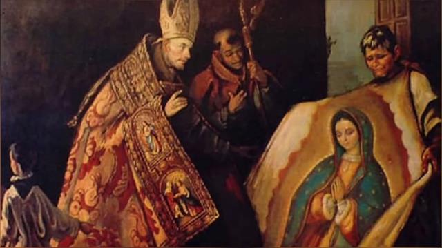 Đức Mẹ Guadalupe hiện lên trong tấm áo choàng như một người đang sống Đức Mẹ Guadalupe hiện lên trong tấm áo choàng như một người đang sống
