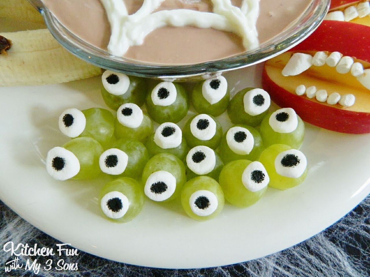 Halloween Greek Yogurt Fruit Dip and Spooky Fruit Snacks Kitchen Fun