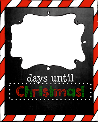 Mrs. MeGown's Second Grade Safari: Days Until Christmas-Chalkboard