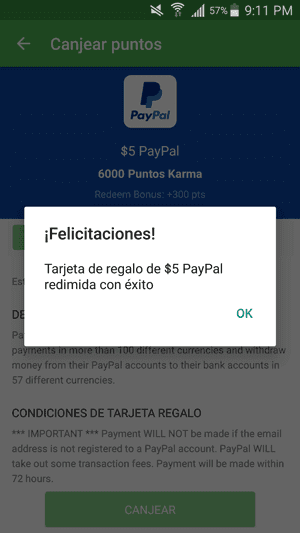 AppKarma Confirmación de Pago