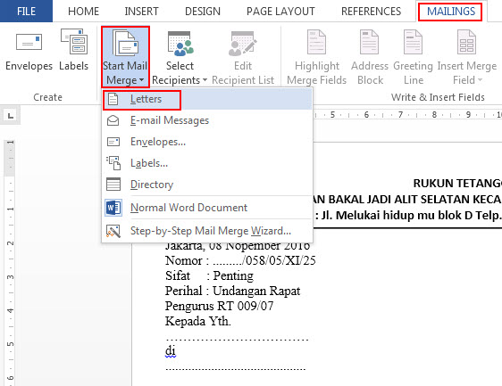 Cara Membuat Mail Merge Di Ms Word Menggunakan Data Excel Untuk Label Undangan Dan Surat Masal Panduan Ms Office
