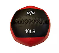 jfit Medicine Ball, RedBlack, 10-Pound