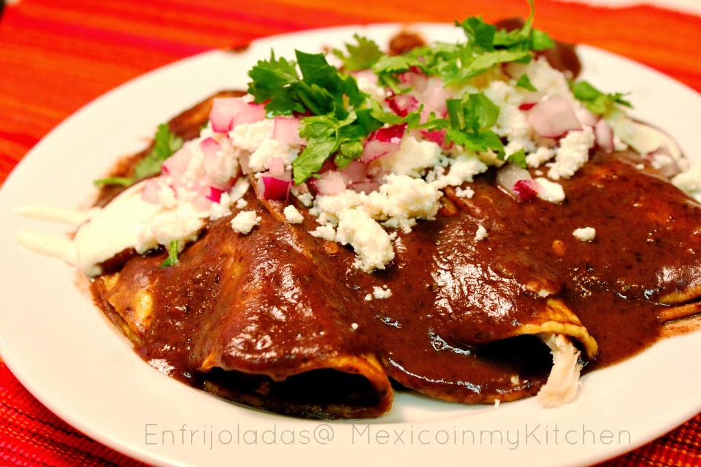 Mexico in My Kitchen Enfrijoladas Recipe Corn Tortillas Dipped in