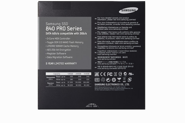 Mặt hộp sau ổ cứng Samsung SSD 840 Pro