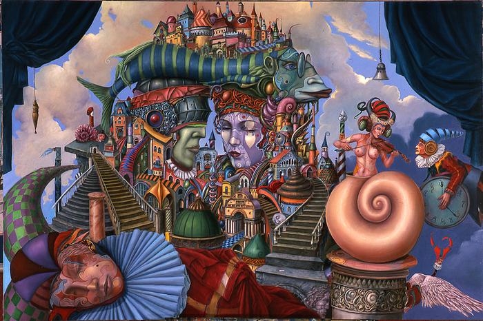 04-The-Magic-Theatre-Tomek-Sętowski-Adventure-and-Art-in-Surreal-Paintings-www-designstack-co
