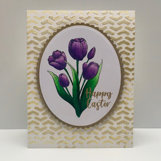Divinity Designs Stamp Set: Glorious Easter, Custom Dies:Ovals, Scalloped Ovals, Mixed Media Stencils: Arrows
