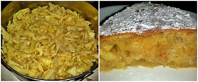 Preparación de la tarta sueca de manzana
