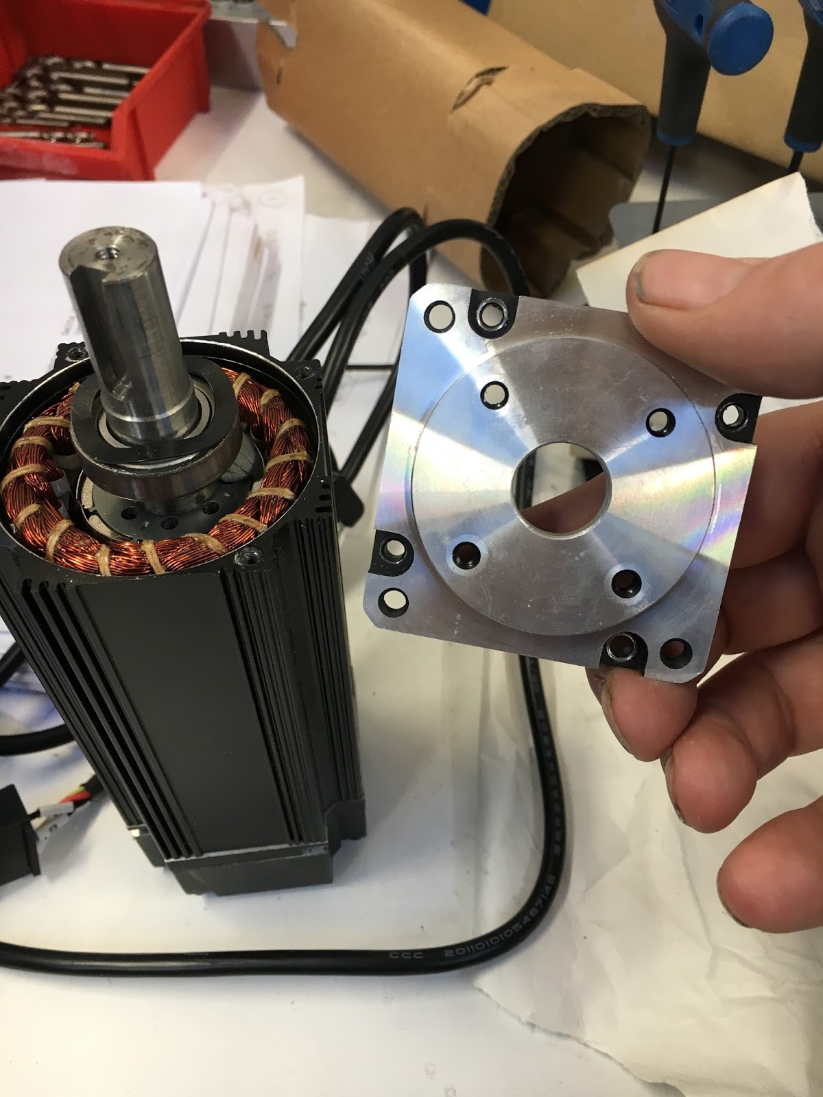 The Mighty Shiz Machining the DMM Technology servo motor flanges and a peek at the encoder