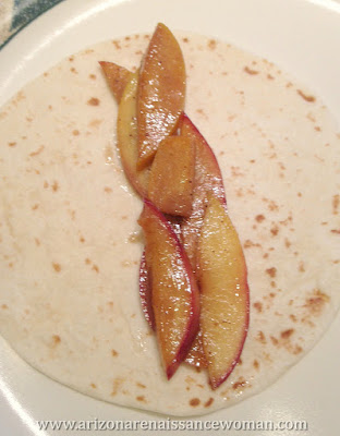 Nectarine Rolled Tacos - The Rolling Process