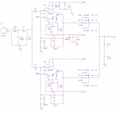 LM3886 Power Amplifier Schematics