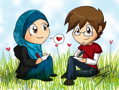 Gambar Animasi Kartun Islami Lucu Kata Dp Bbm Bergerak
