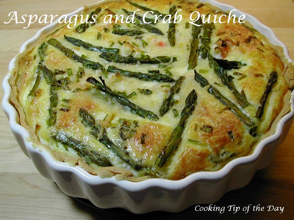 Cooking Tip of the Day Asparagus and Crab Quiche