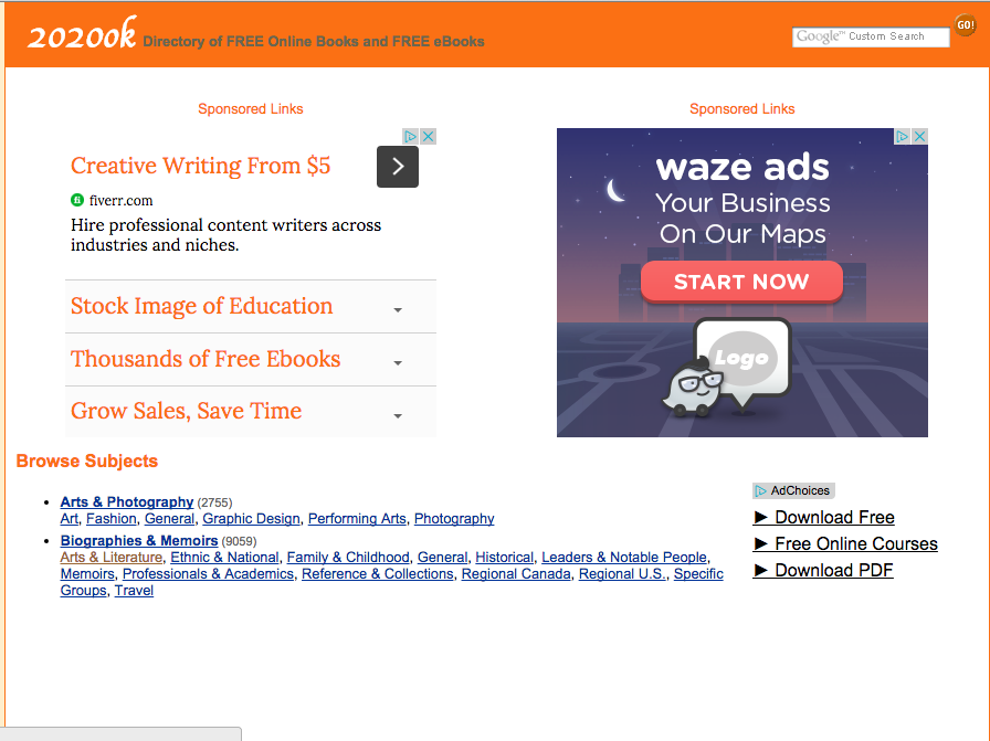 Bookyards 50 Great Free Online Libraries