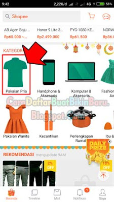 cara memesan baju di Shopee