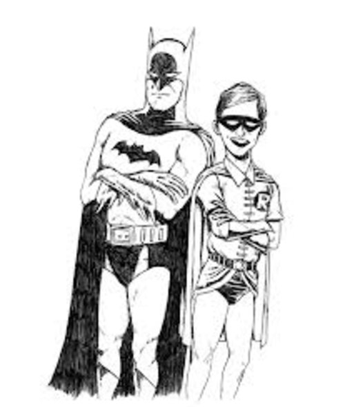 coloring pages batman robin - photo #43