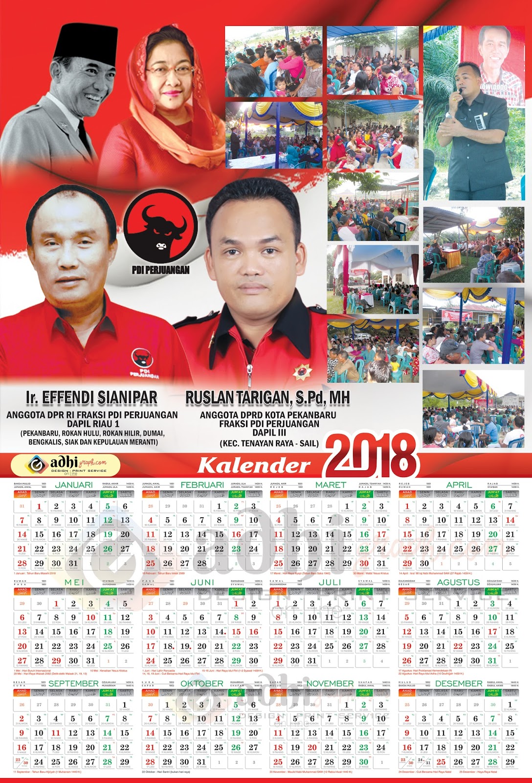 Kalender Anggota DPRD Kota Pekanbaru 2018 ~ Adhigraph